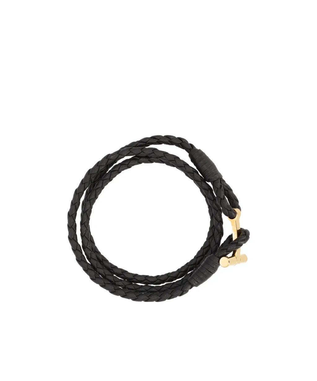 Tom Ford T Plaque Braided Bracelet
