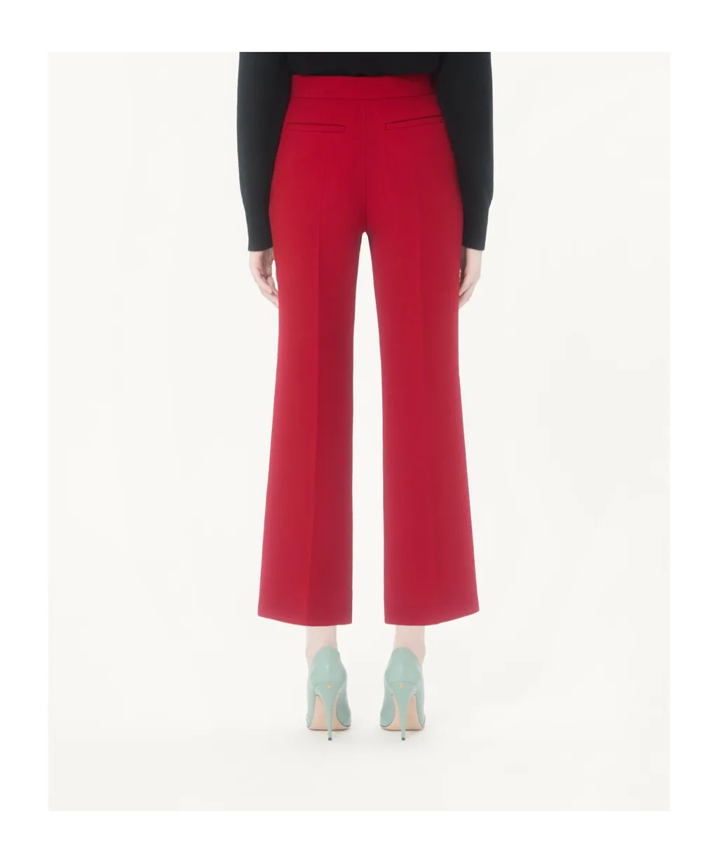 Valentino Logo Plaque Cropped Pants