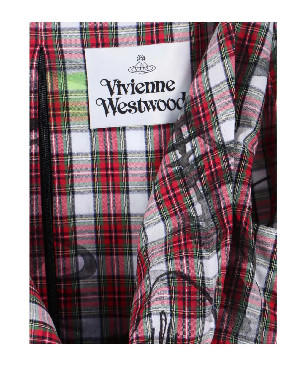 Vivienne Westwood Plaid Draped Sleeveless Top