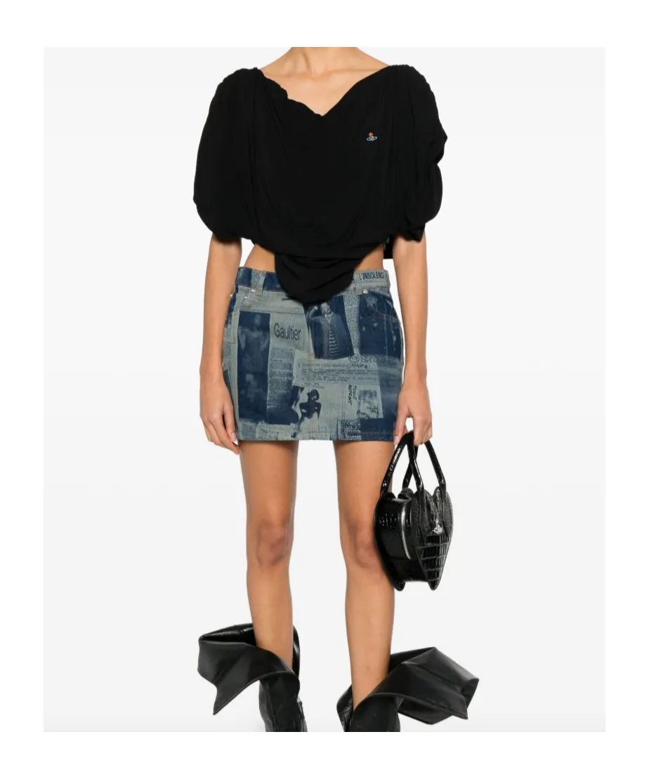 Vivienne Westwood Draped Puff-Sleeve Top