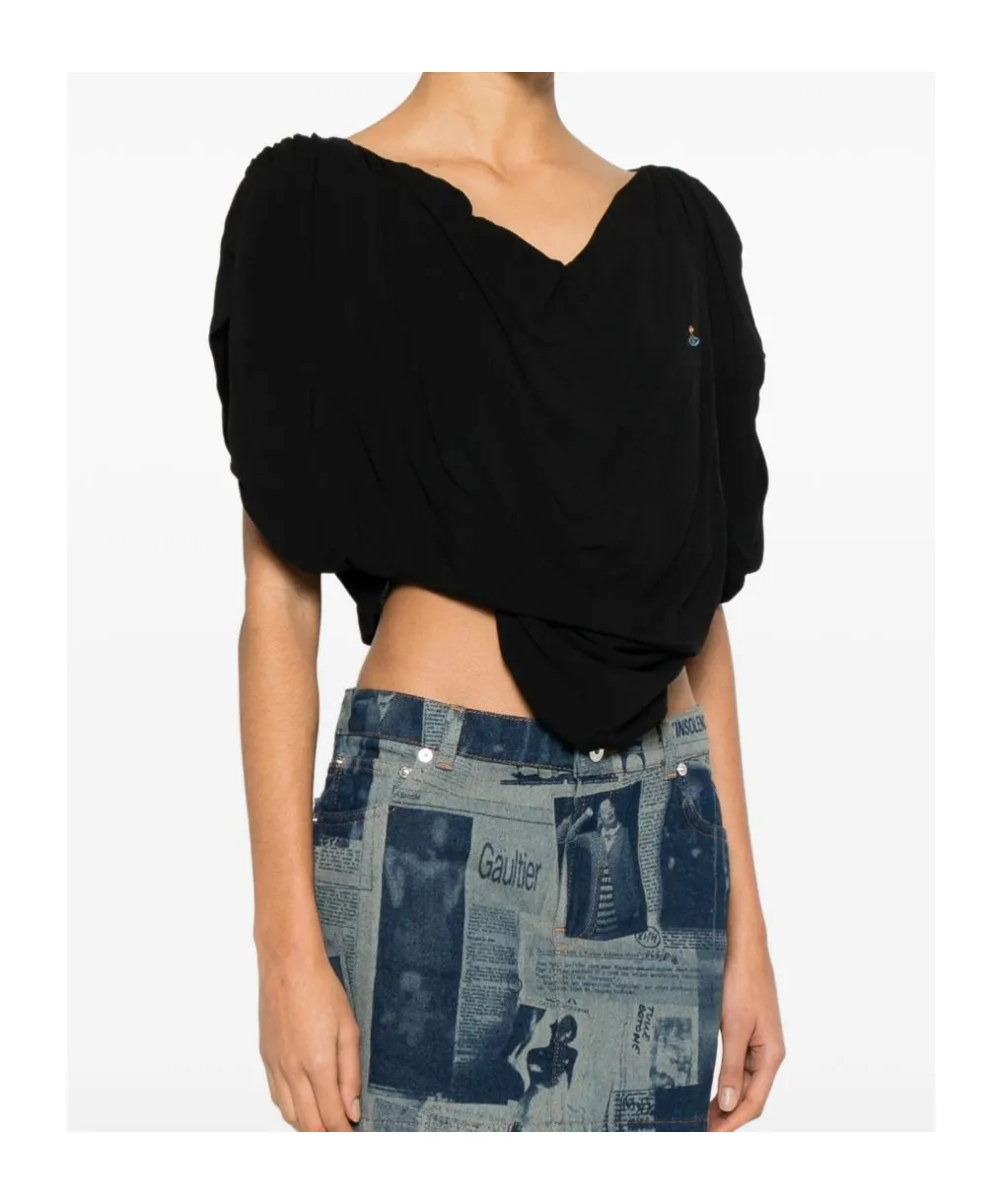 Vivienne Westwood Draped Puff-Sleeve Top