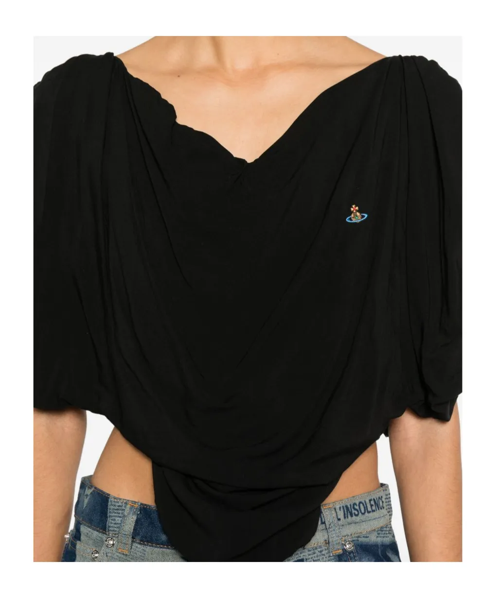 Vivienne Westwood Draped Puff-Sleeve Top