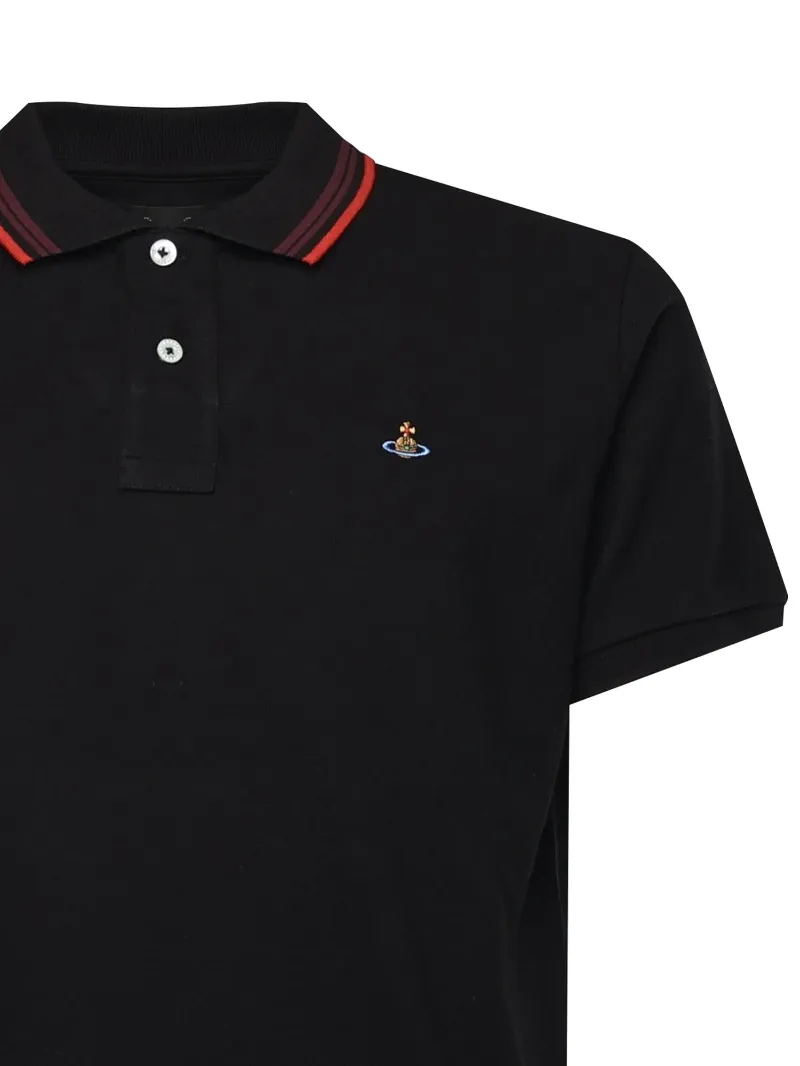 Vivienne Westwood Logo Embroidered Short Sleeve Polo Shirt