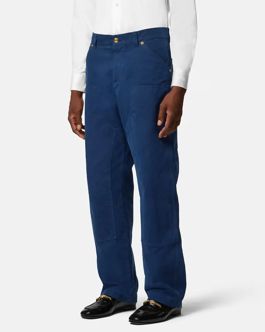 Versace Logo-Patch Straight-Leg Jeans