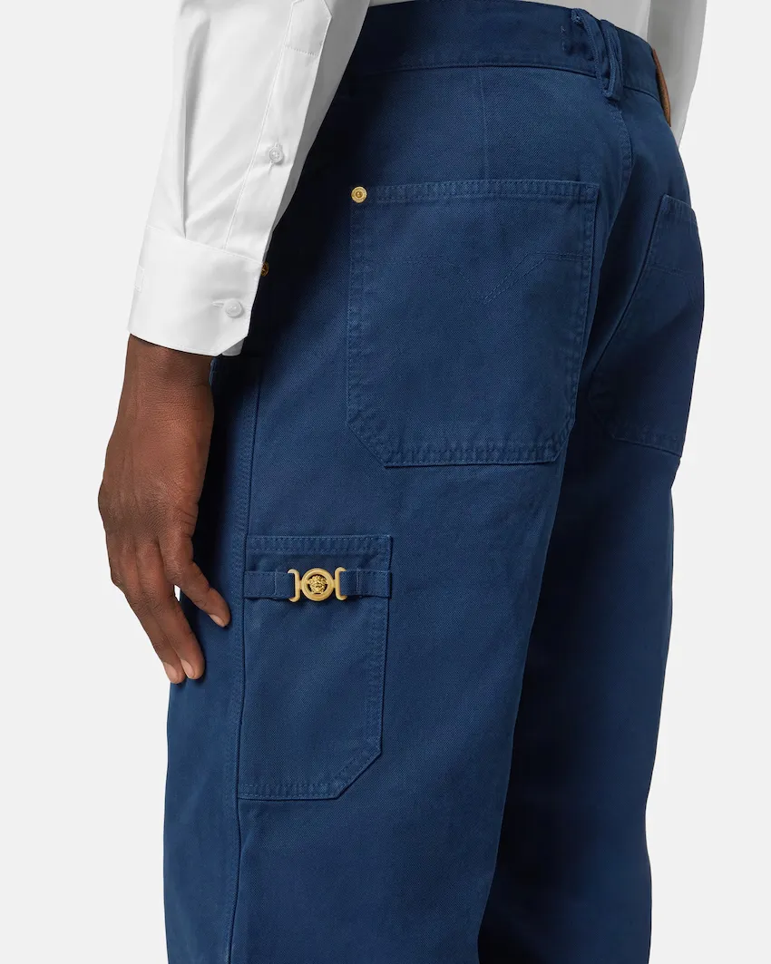 Versace Logo-Patch Straight-Leg Jeans
