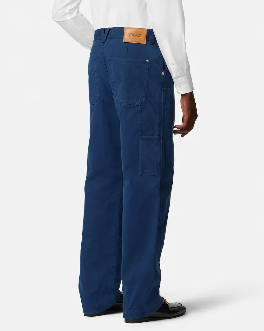 Versace Logo-Patch Straight-Leg Jeans