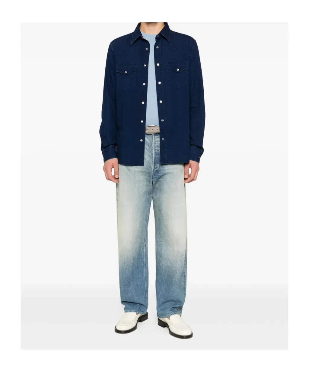 Tom Ford Long-Sleeved Curved Hem Shirt