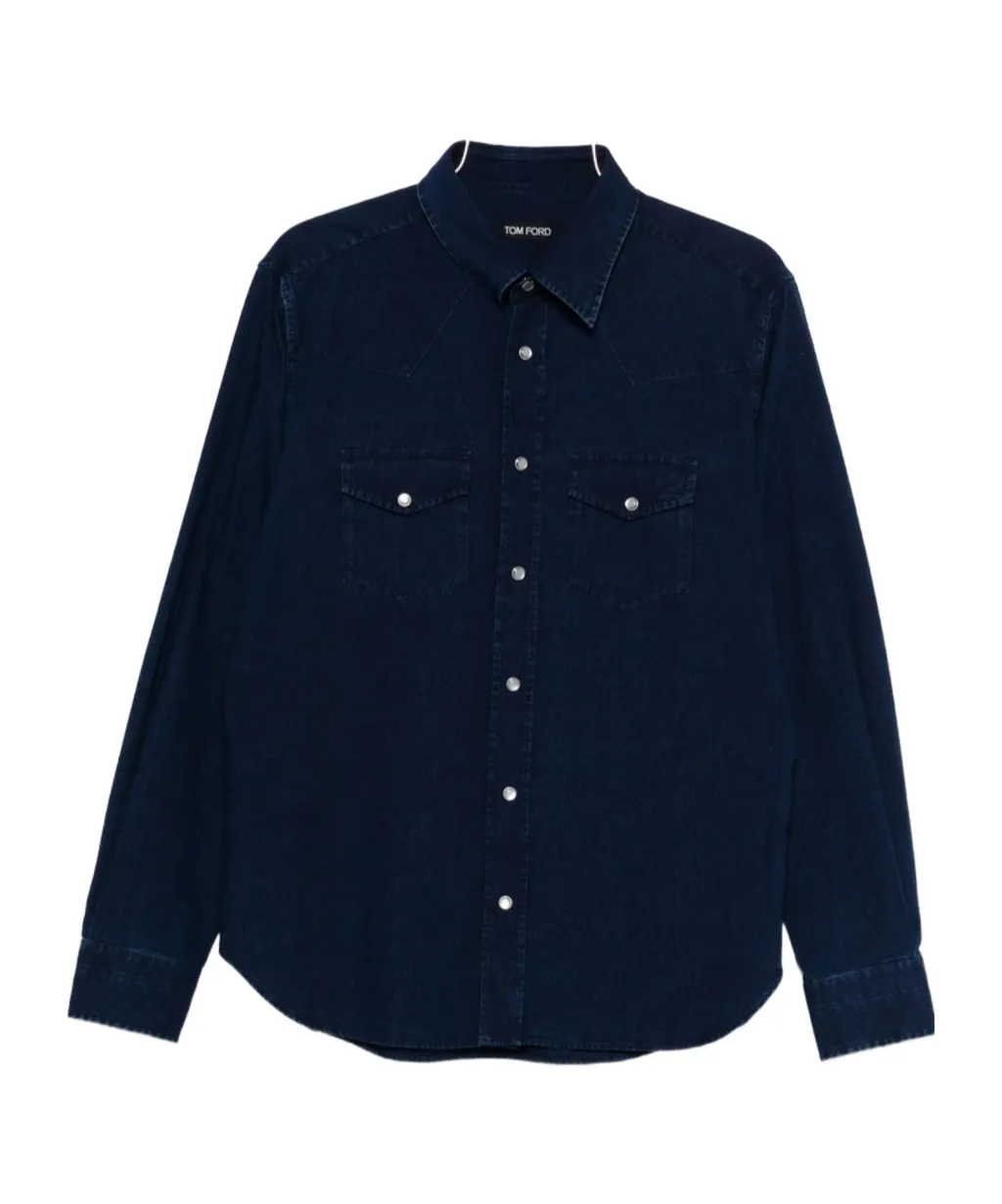 Tom Ford Long-Sleeved Curved Hem Shirt