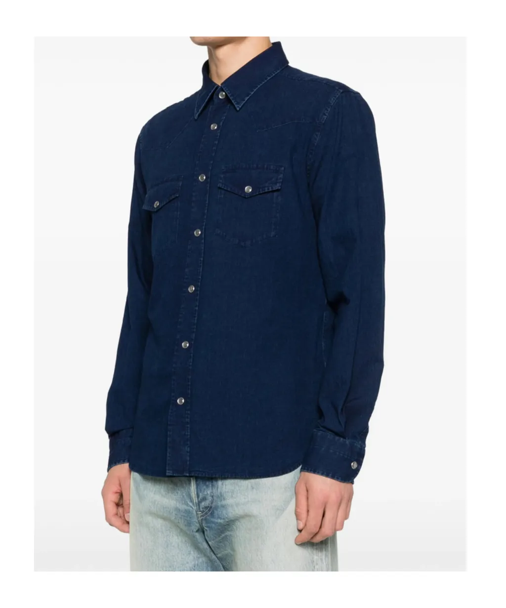 Tom Ford Long-Sleeved Curved Hem Shirt
