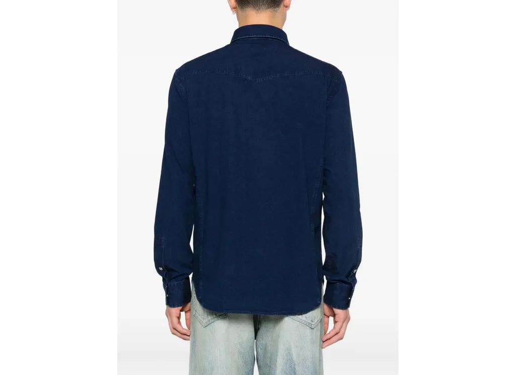 Tom Ford Long-Sleeved Curved Hem Shirt