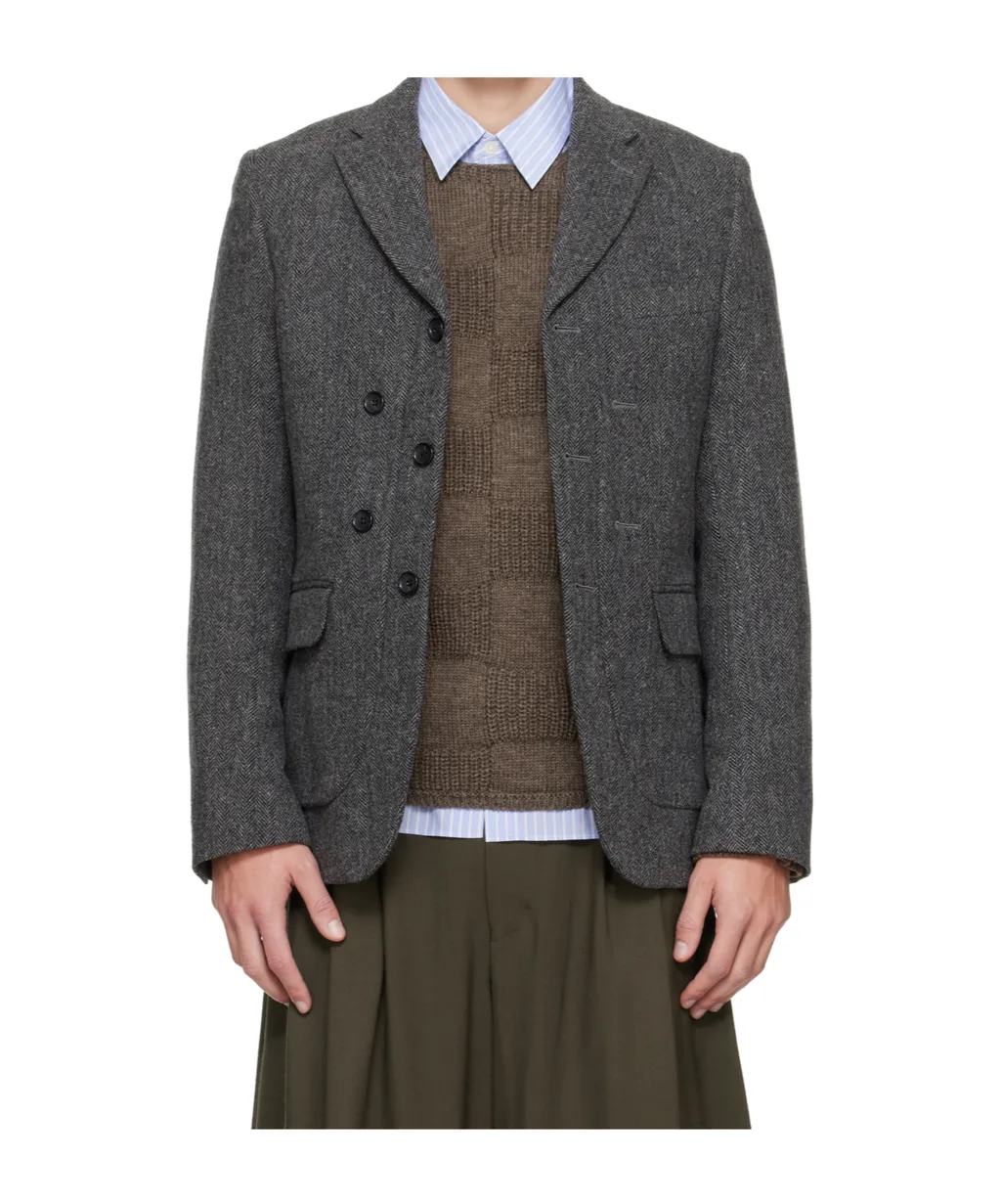 Tweed Herringbone Blazer