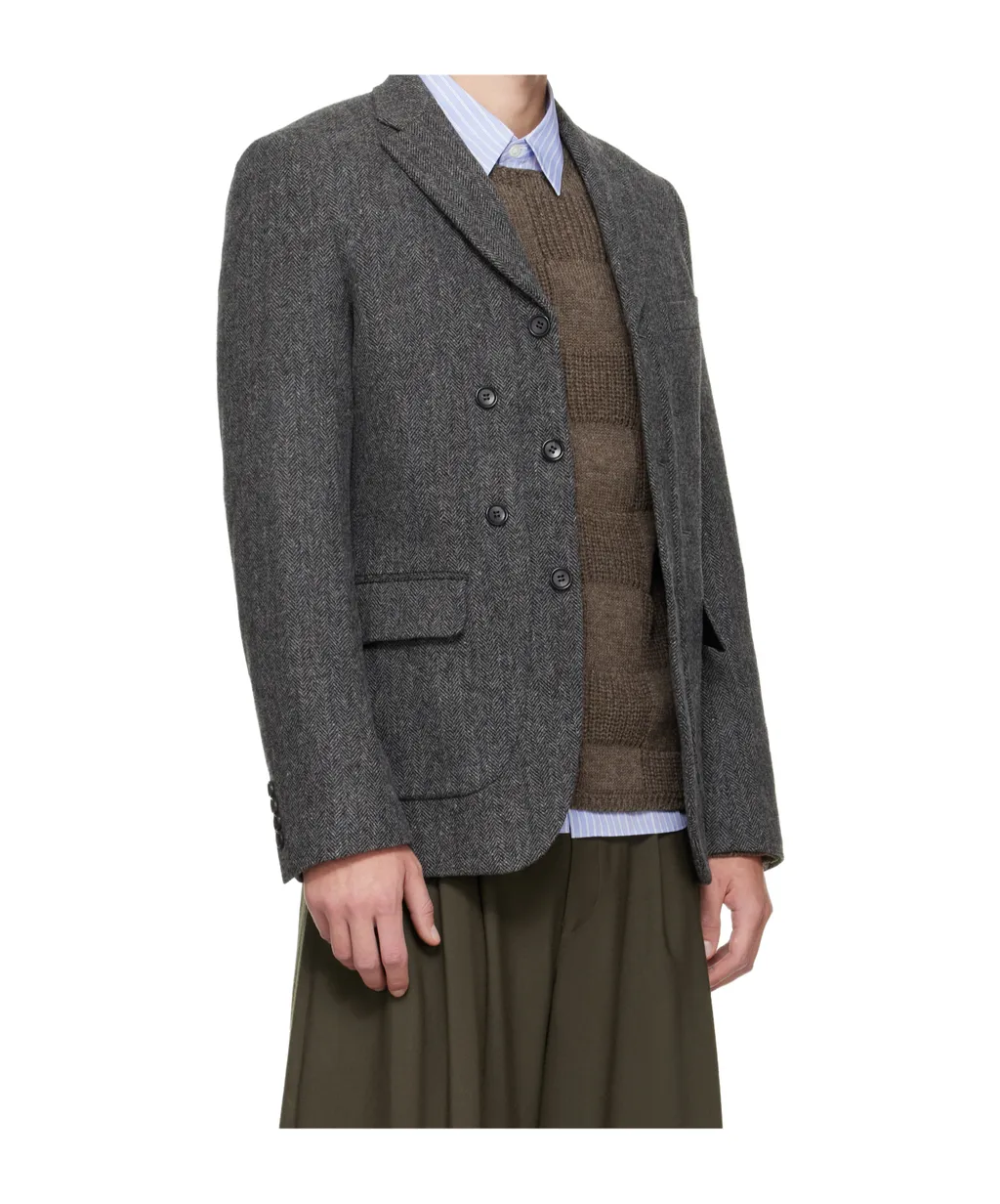 Tweed Herringbone Blazer