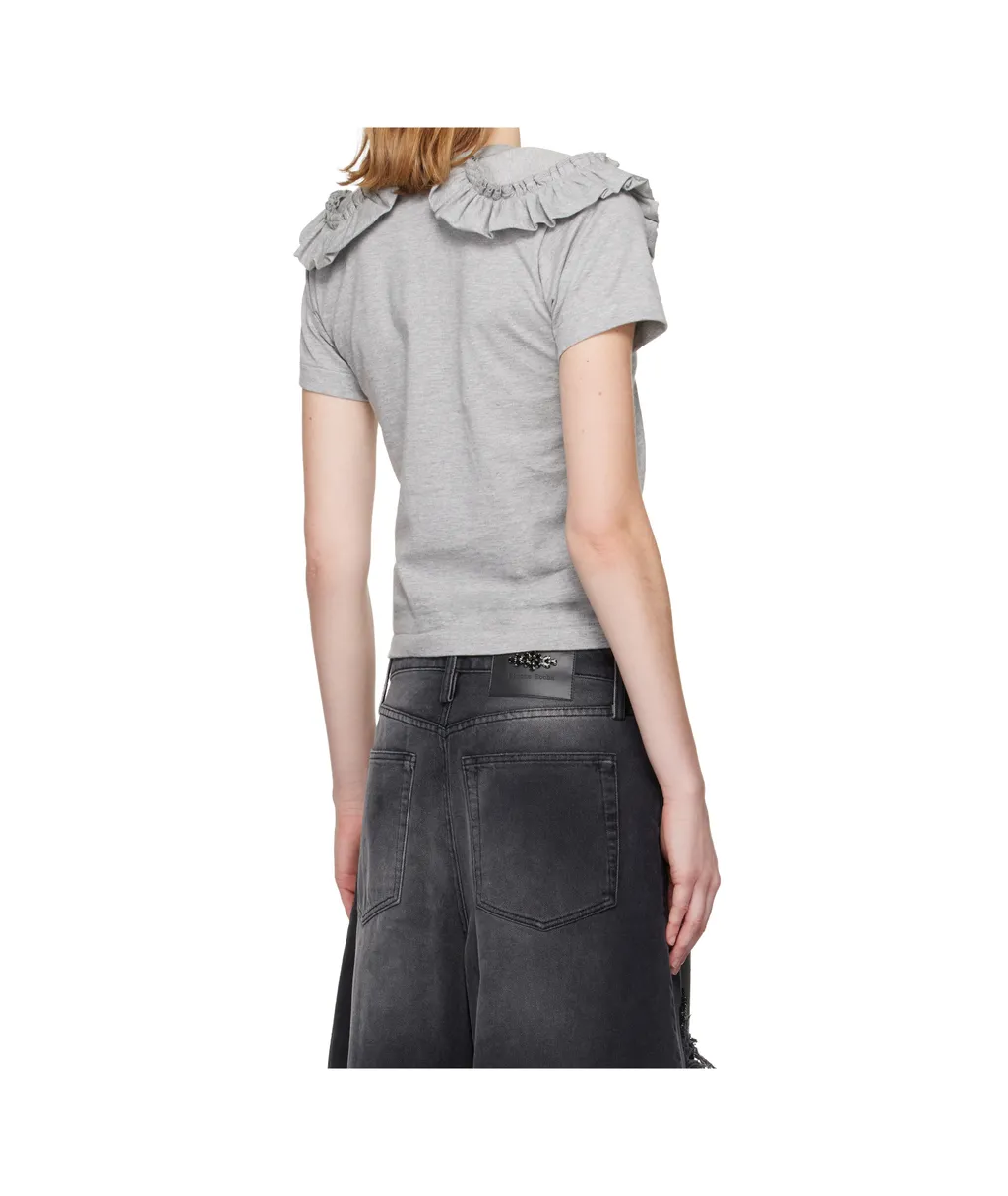 Ruffled Collar T-Shirt