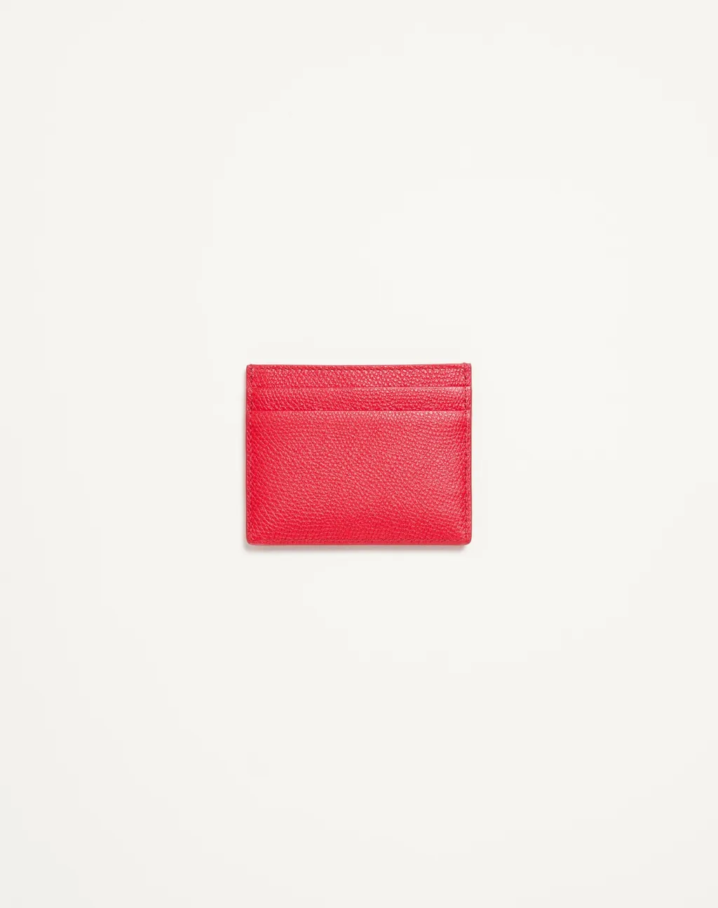 Vlogo Signature Grainy Calfskin Card Holder
