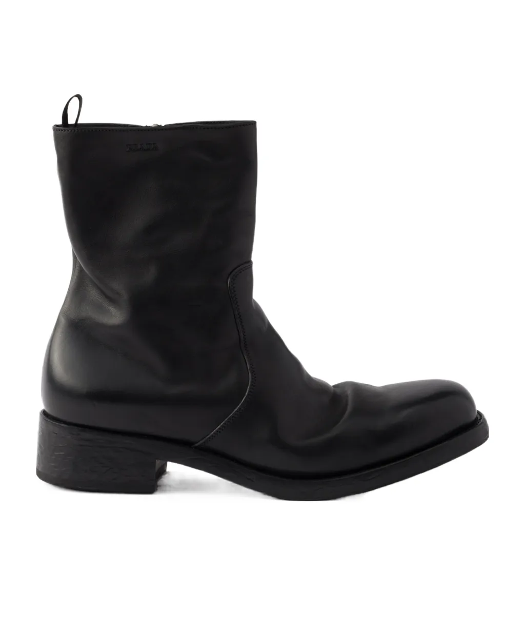 Prada Logo-Detailed Zipper Boots