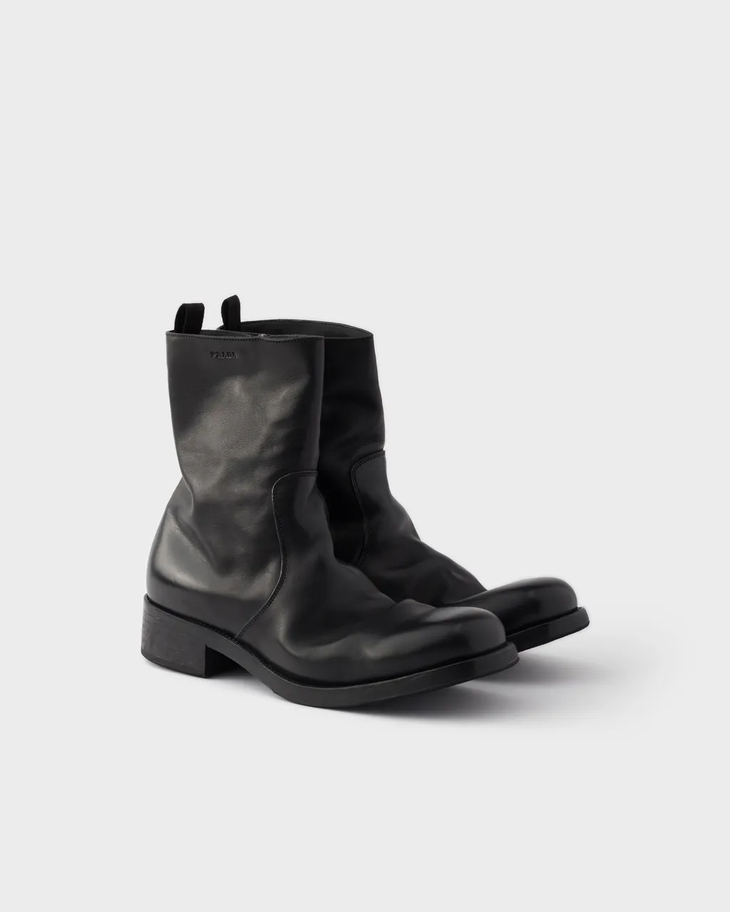 Prada Logo-Detailed Zipper Boots