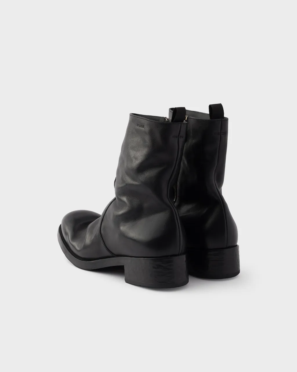 Prada Logo-Detailed Zipper Boots
