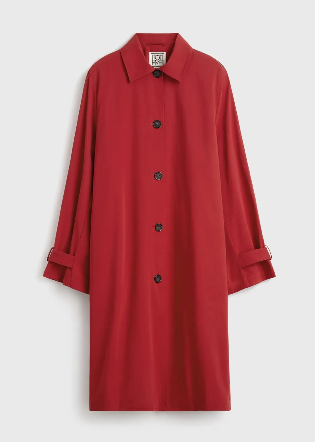 Belted Button-Fastening Coat