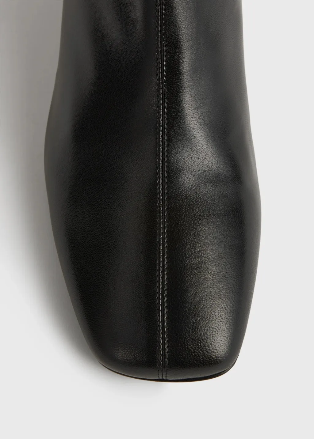 Rear-Zip Square-Toe Boots