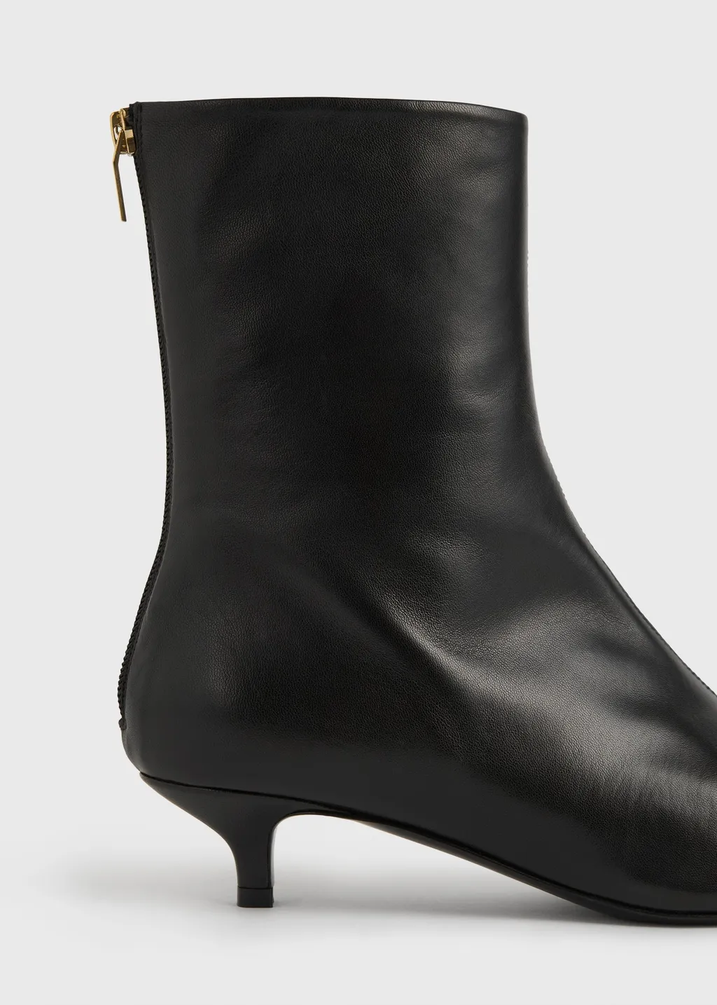 Rear-Zip Square-Toe Boots