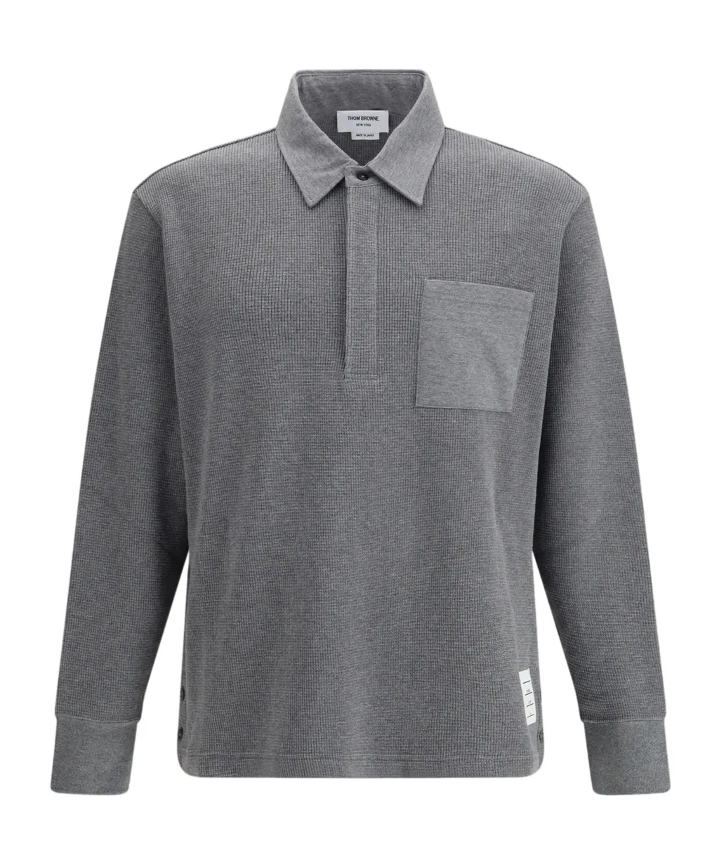 Thom Browne Logo Patch Polo Shirt
