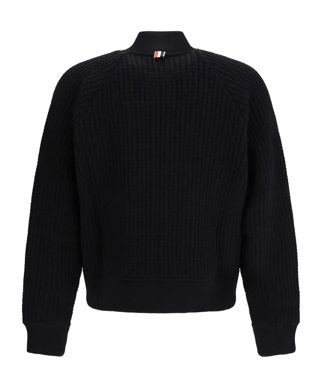 Thom Browne Knit Zip-Up Bomber Jacket