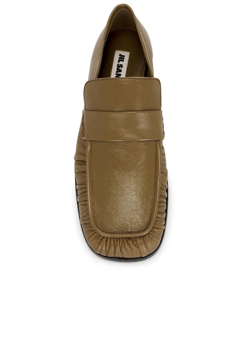 Jil Sander Hand-Stitched Wrinkled Loafers
