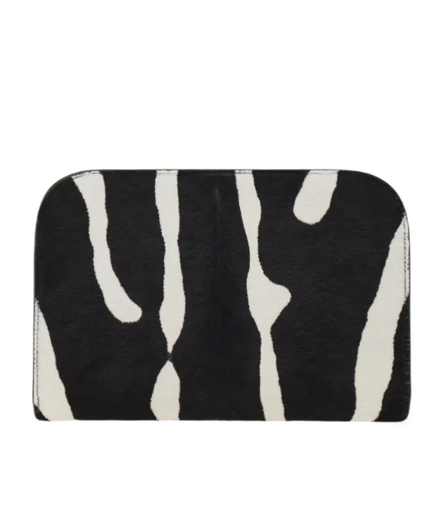 Ferragamo Diana Zebra Printed Clutch Bag