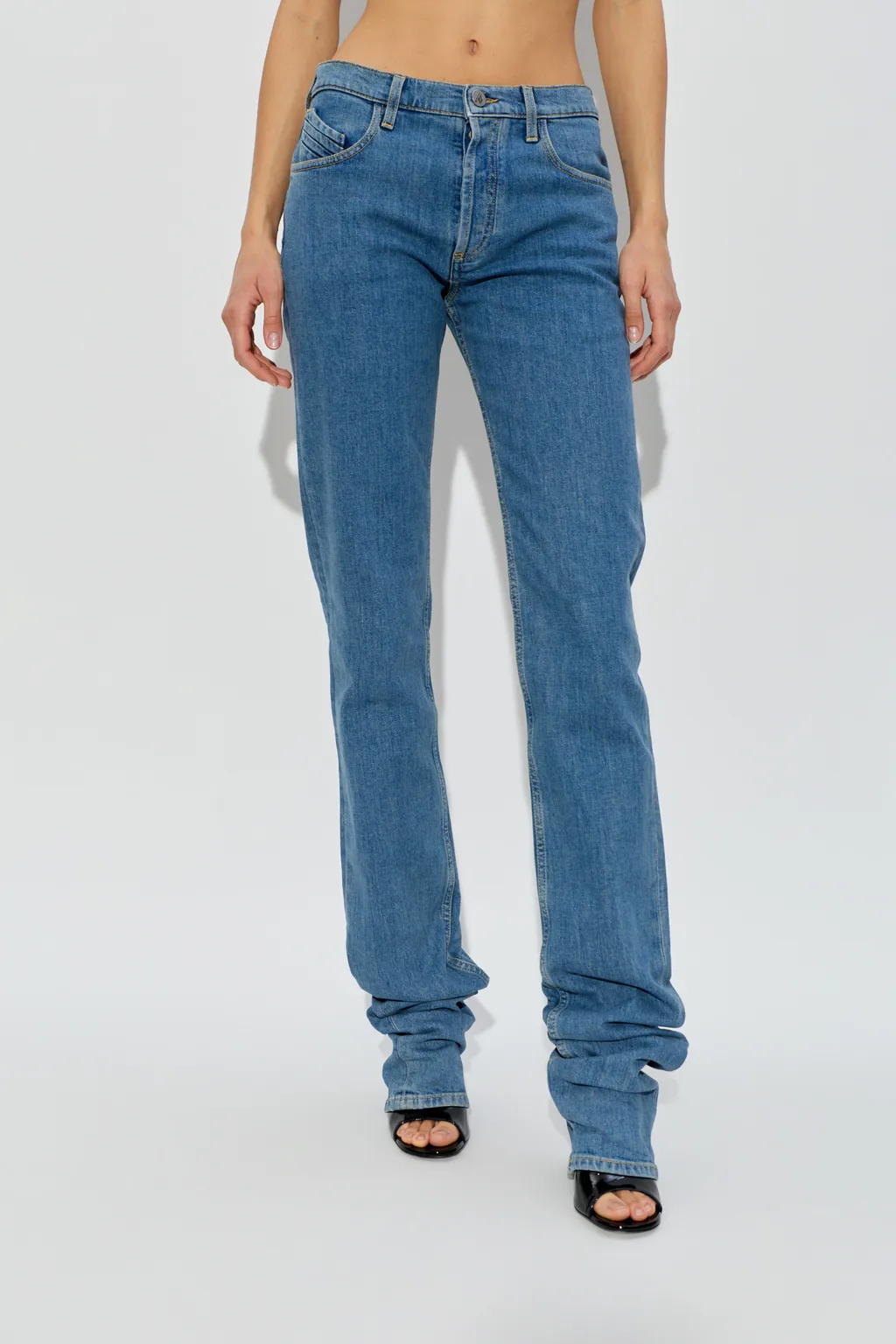 The Attico Logo-Patch Denim Jeans