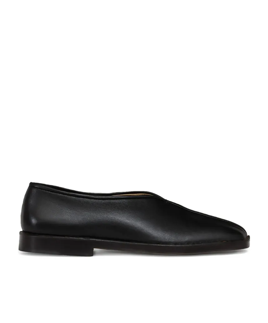 Piped Square-Toe Loafers