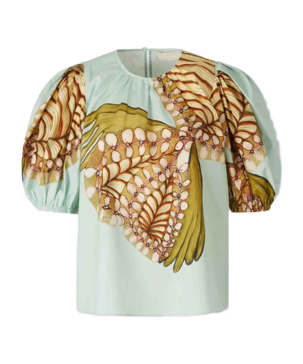 Short Puff-Sleeve T-Shirt