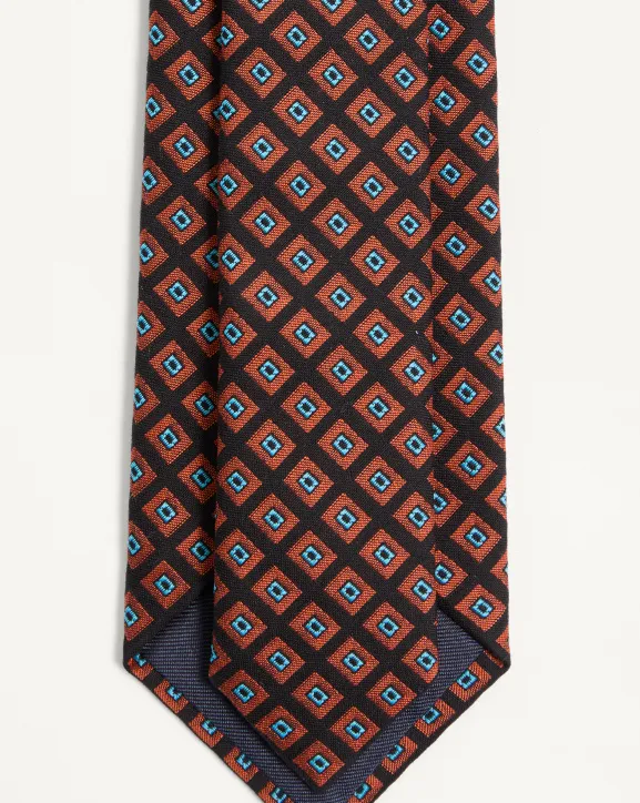 Valentie Cotton Jacquard Tie With Chamber Pattern And Vlogo Signature Detail
