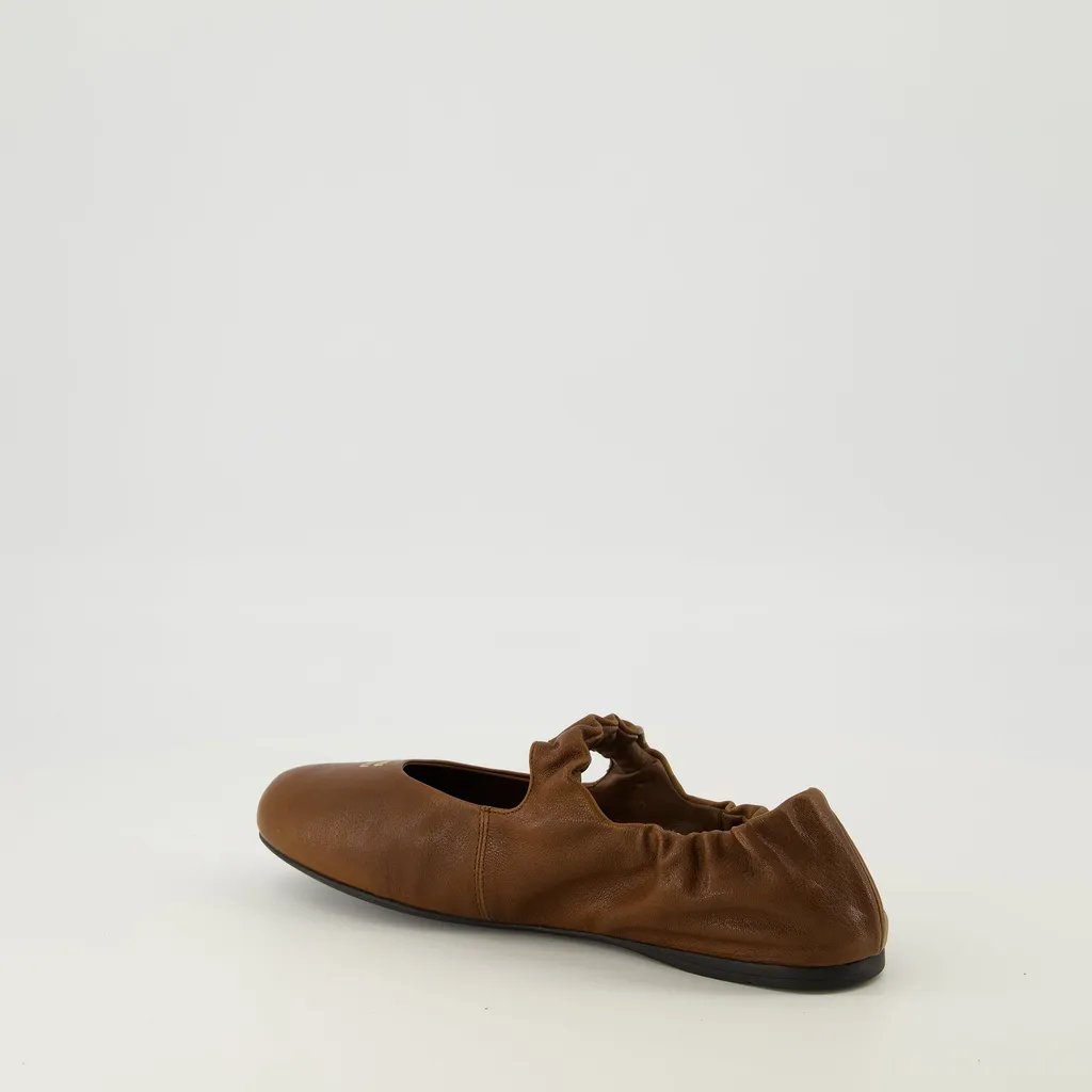 Miu Miu Logo-Detailed Ballet Flats