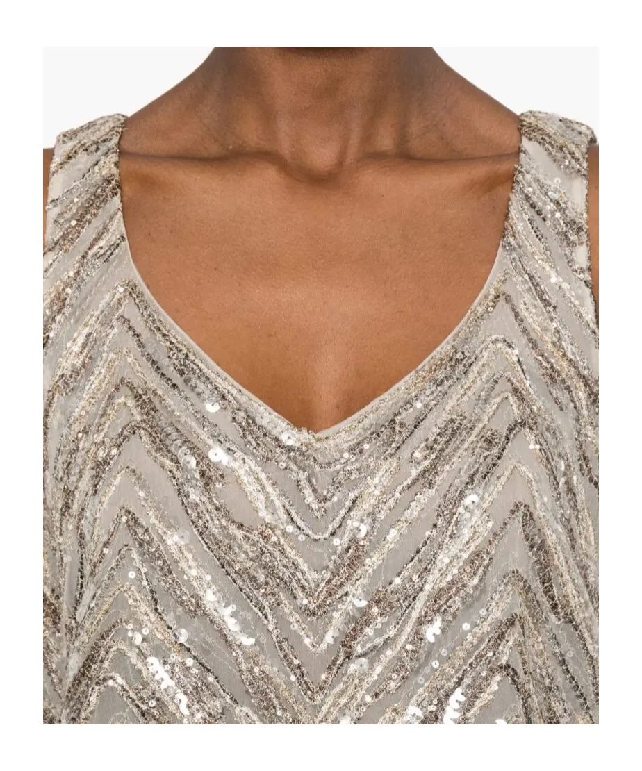 Sequin Chevron Top