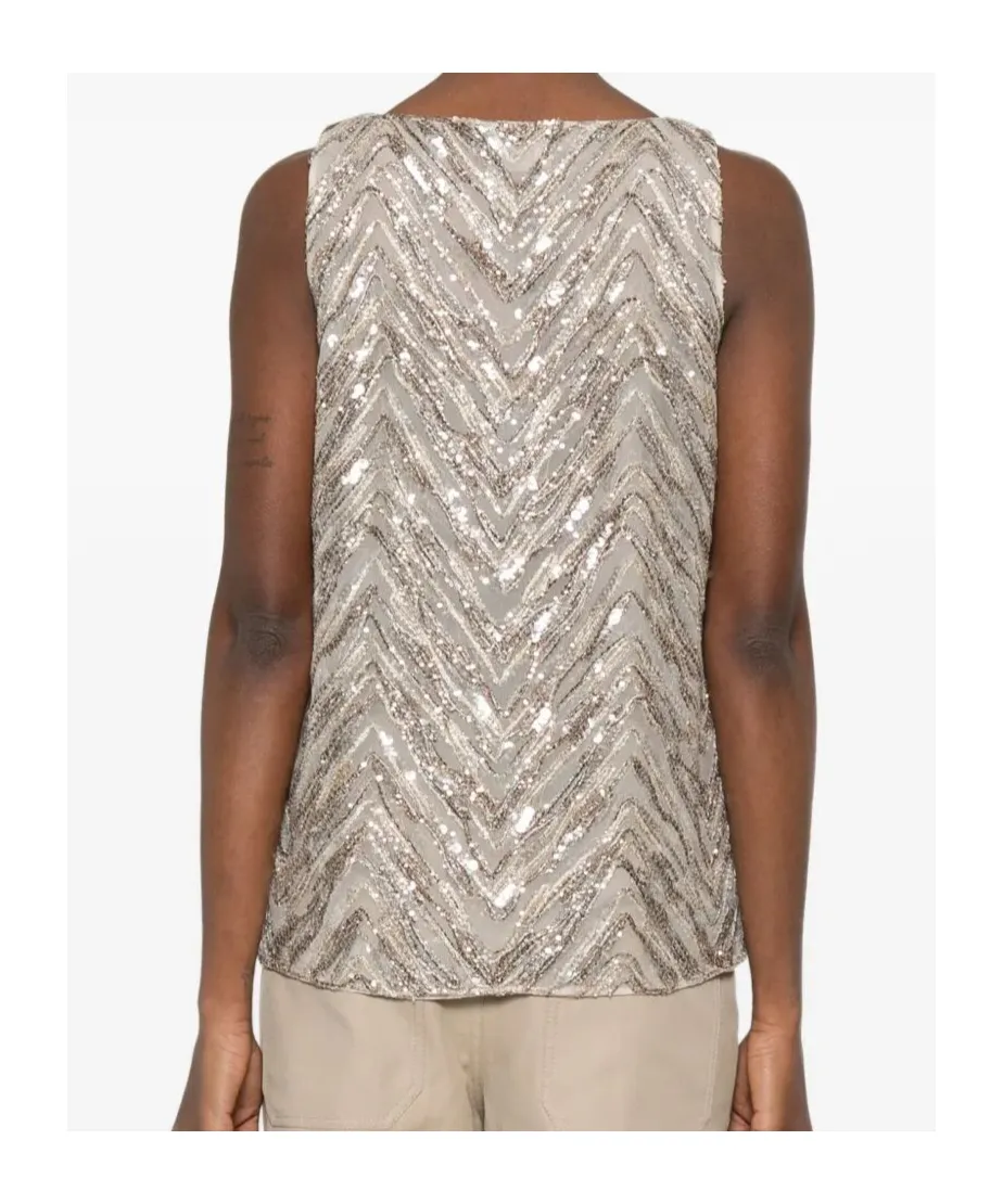 Sequin Chevron Top