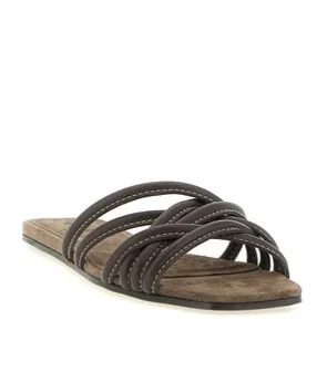 Brunello Cucinelli Strappy Slides
