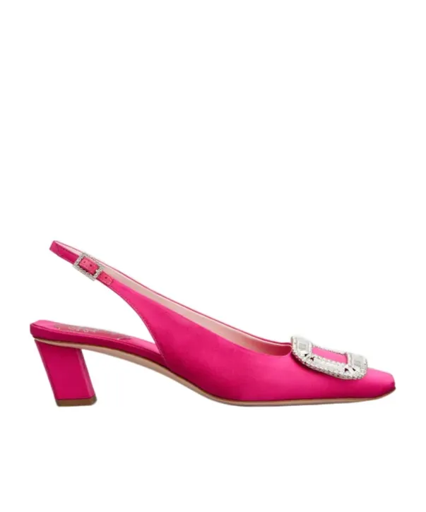 Belle Vivier Slingback Pumps In Satin
