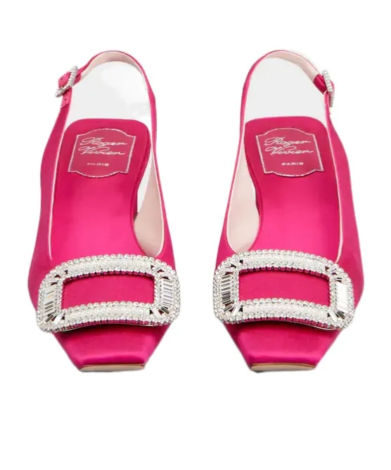 Belle Vivier Slingback Pumps In Satin