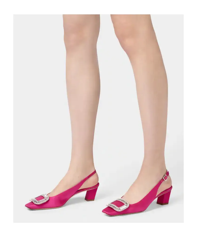 Belle Vivier Slingback Pumps In Satin