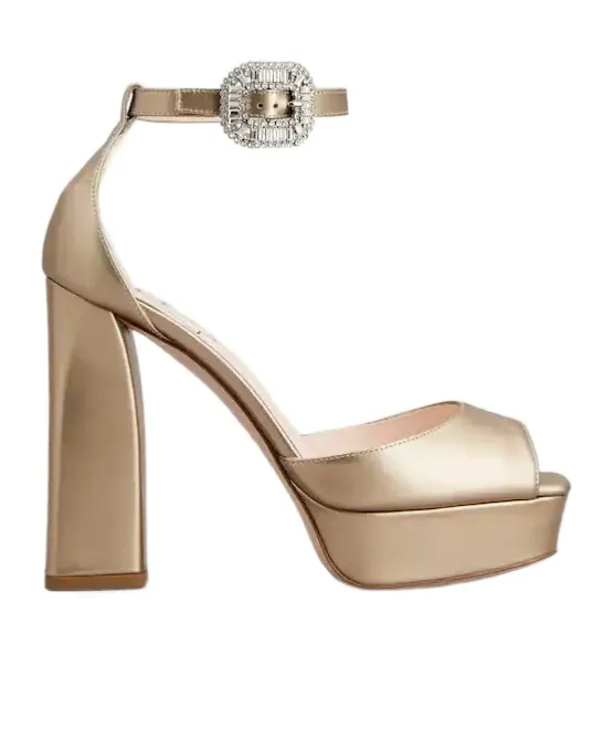 Platform Sandals In Leather