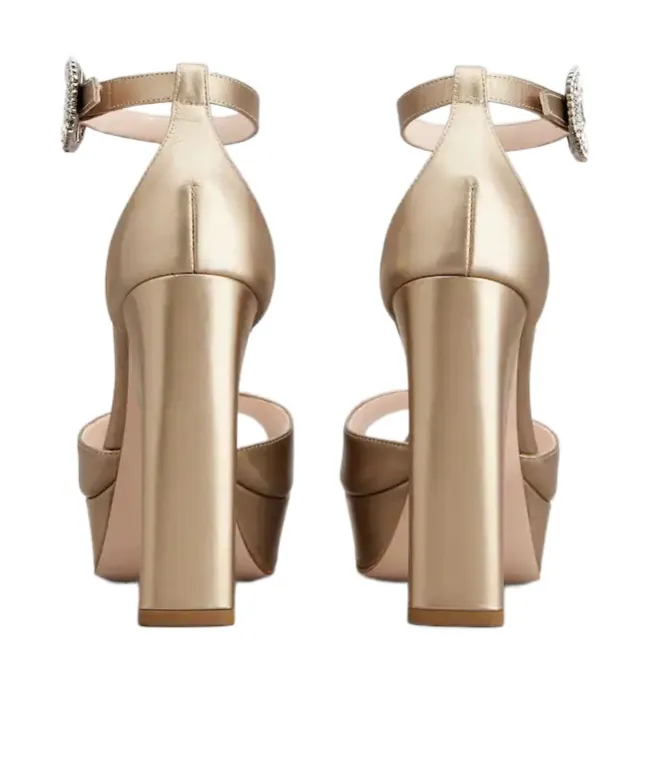 Platform Sandals In Leather