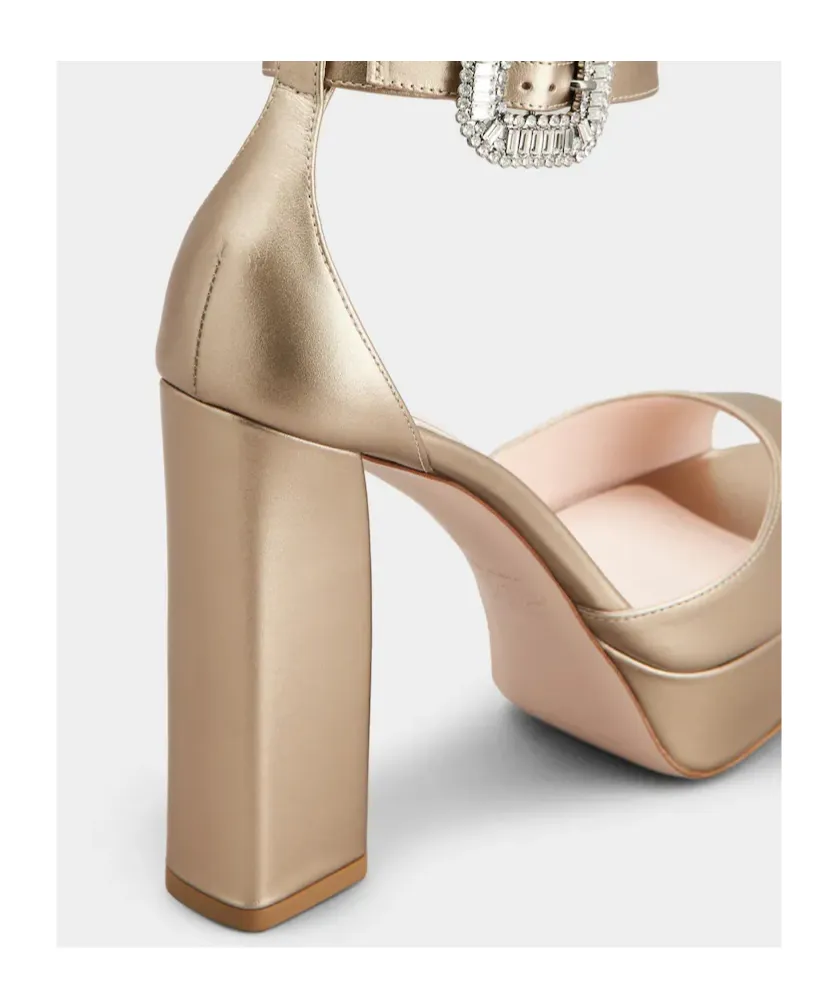 Platform Sandals In Leather