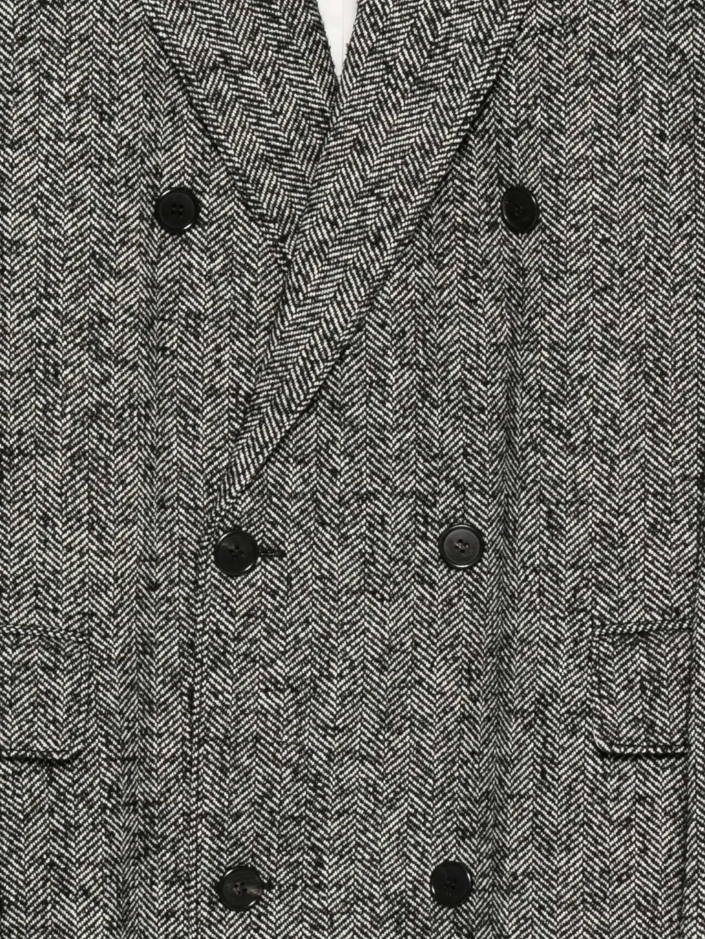 Double-Breastedlong-Sleevedcoat
