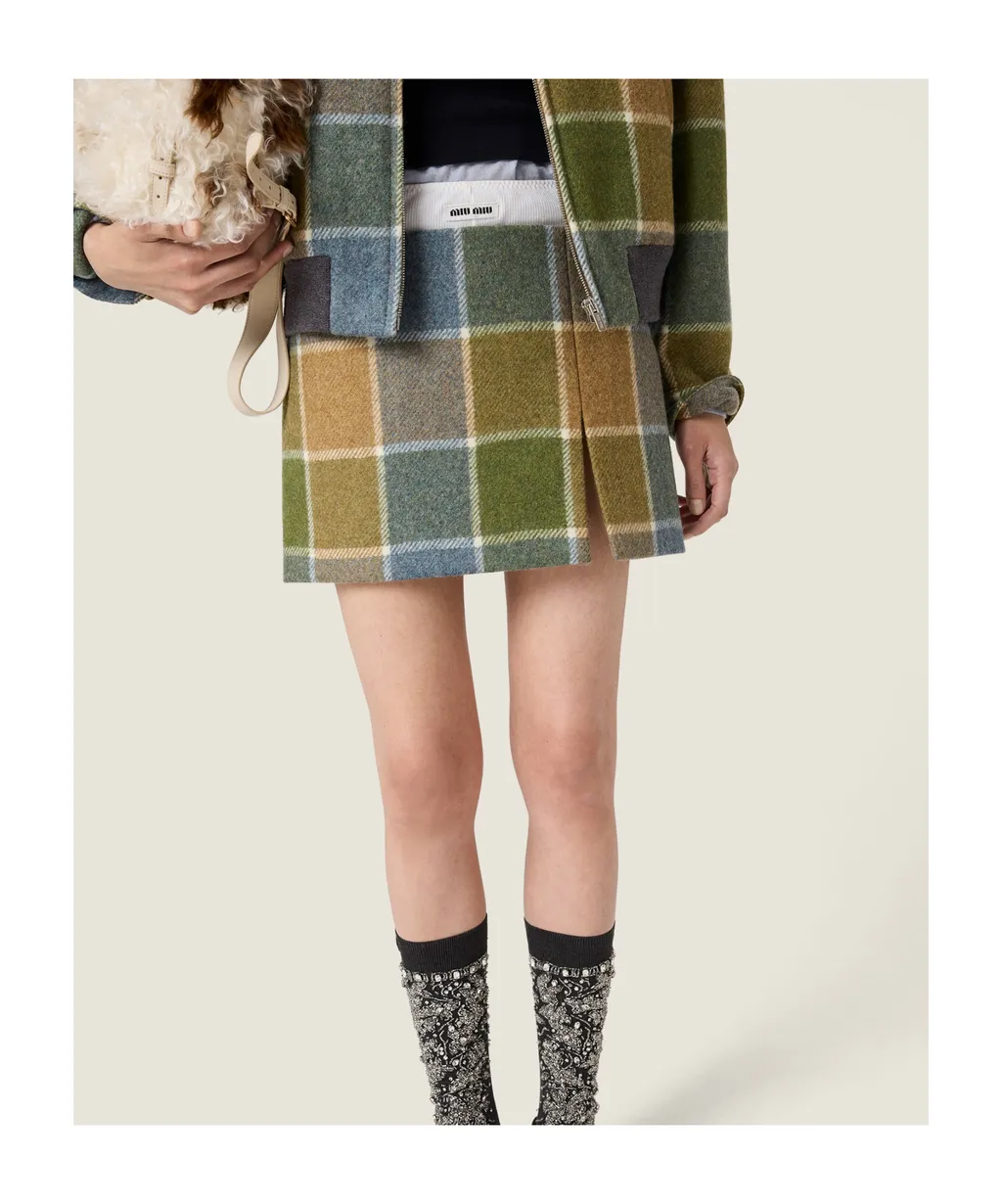 Checked Miniskirt