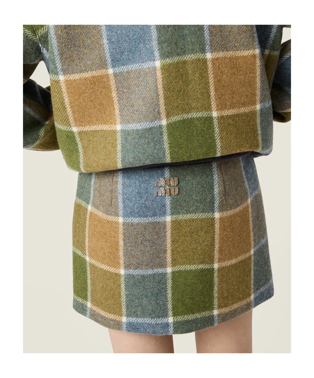 Checked Miniskirt