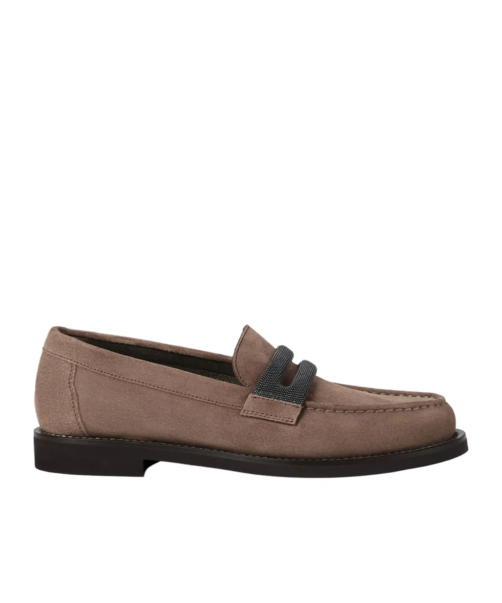 Brunello Cucinelli Precious Clamp Penny Loafers