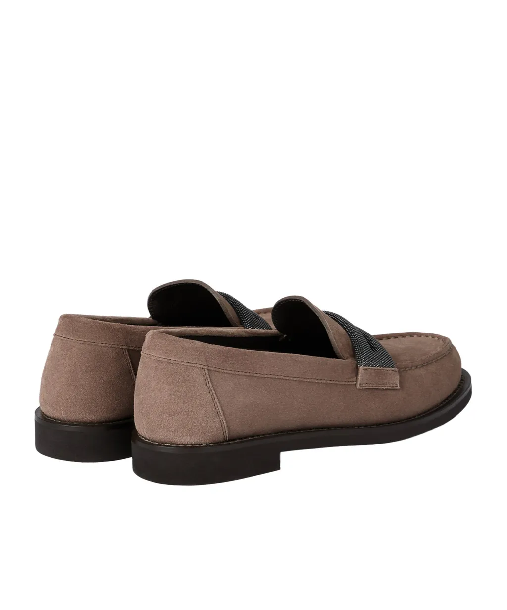 Brunello Cucinelli Precious Clamp Penny Loafers