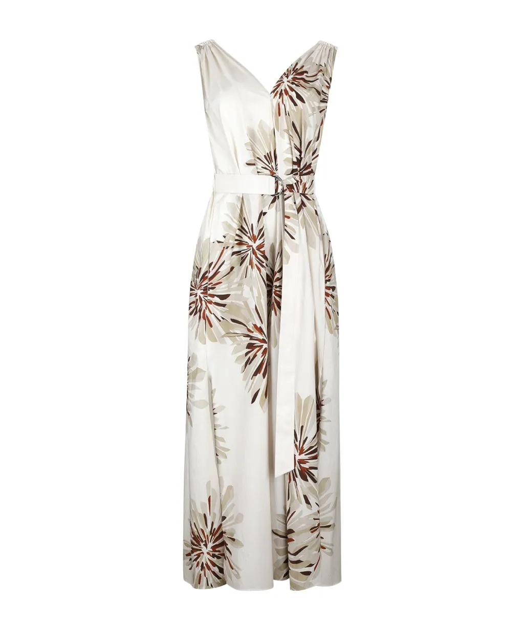 Floral Belted Midi Dress