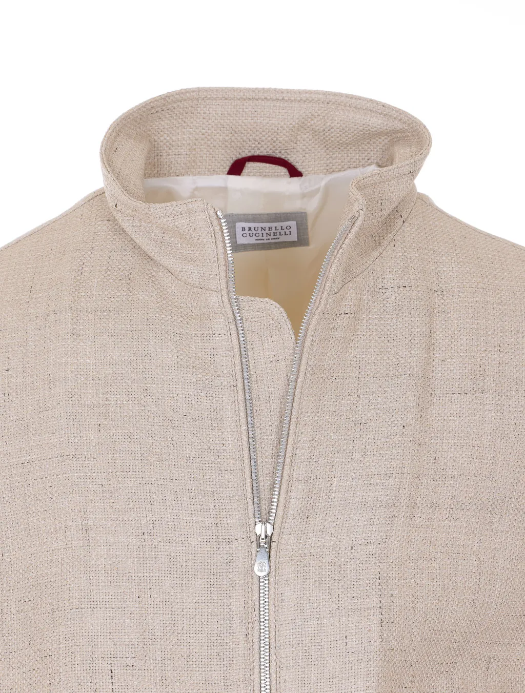 Brunello Cucinelli Stand Collar Hopsack Outerwear Jacket
