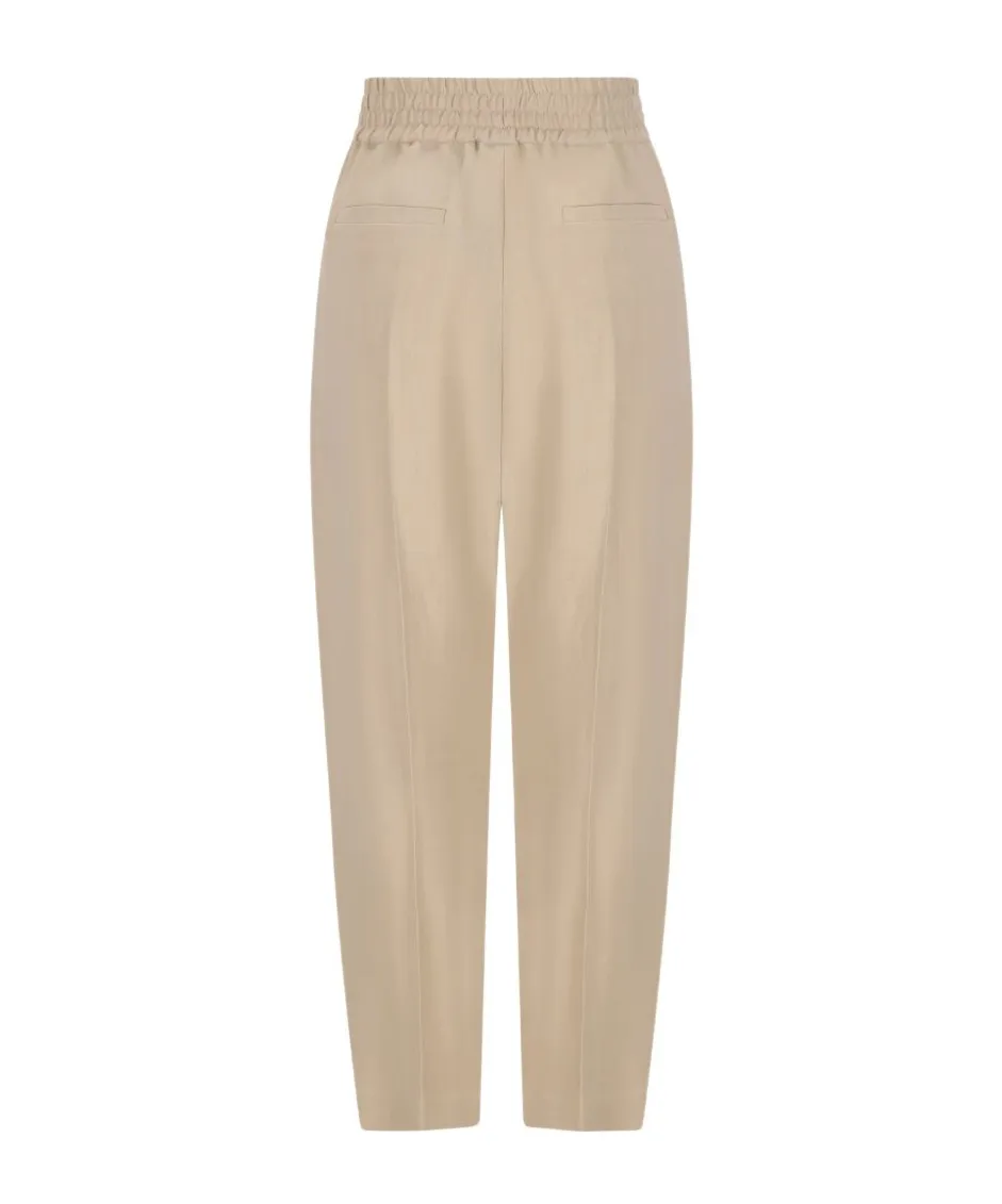 Brunello Cucinelli Fluid Twill Baggy Pull-On Trousers